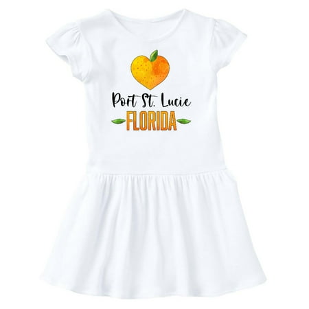 

Inktastic Port St Lucie Florida Orange in Heart Gift Toddler Girl Dress