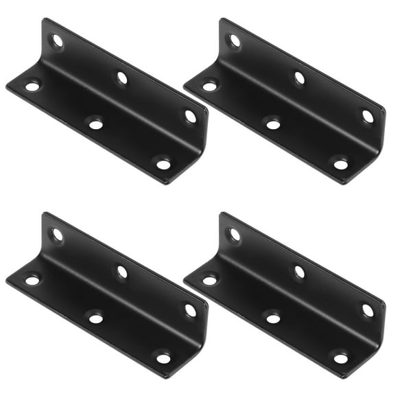 OULII 4pcs 90 Degree Right Angle Brackets Stainless Steel Black for Windows