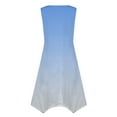thumbnail image 5 of YDKZYMD Summer Casual Dresses for Women Floral Flowers Wedding Maxi Beach Boho Tank Dresses Hem Sundress Petite Sleeveless Midi Dress with Pockets Light Blue M, 5 of 5