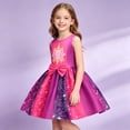 thumbnail image 4 of Halloween Costumes Spider Cosplay Costume, Puffy Two-Tone Tutu Dress Outfit, Dress-Up Apparel for Anime Themed Party Events, Pink Purple, 4 of 5