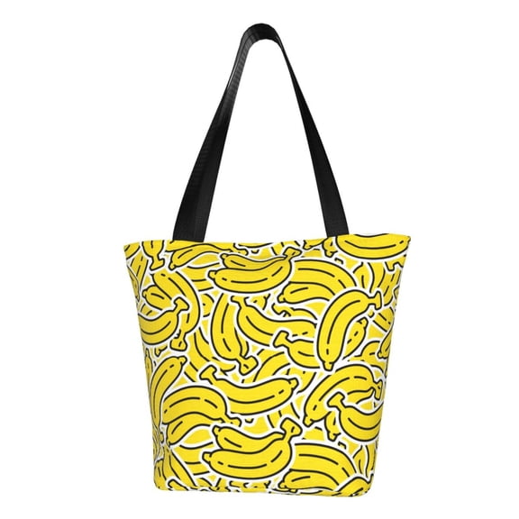 Kdxio Banana A Women Reusable Grocery Bags Foldable Ripstop,Reusable Shopping Bags for Shopping,Gym,Gift