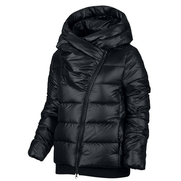 Nike Womens Sportswear Puffer Down Filled Jacket Silver/Black New ( Black,L) Walmart.com