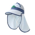 thumbnail image 4 of Kids UPF50+ Sun Hat With Neck Flap Adjustable Chin Strap Fisherman Cap for 1-4 Years Toddler Beach Outdoor, 4 of 4