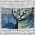 thumbnail image 1 of Pintura Gatito Azul ABPHQTO Tapiz Decoración 150x200 cm, 1 of 4