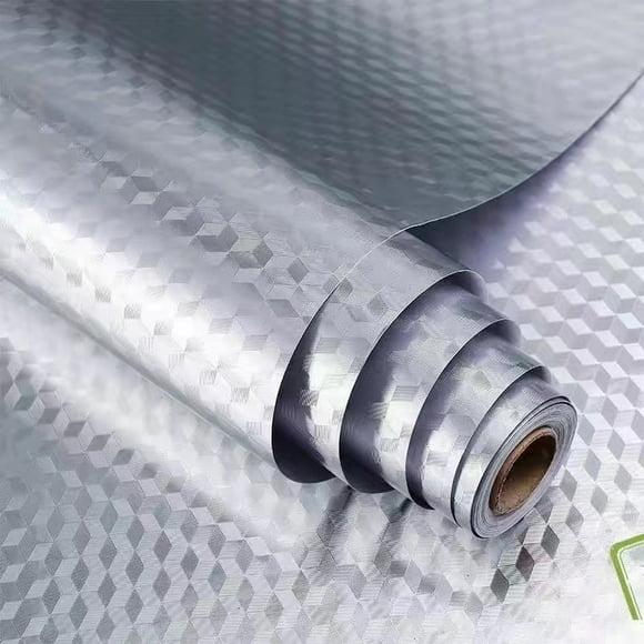 Jinsinto Self Adhesive Aluminum Foil, 2 Pcs 6M Washable Kitchen Wallpaper Kitchen Self Adhesive Decor Waterproof Kitchen Oil Proof Stickers, For Coating Worktop Backsplash