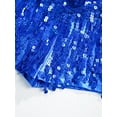 thumbnail image 6 of TSSOE Latin Dance Dress for Girls Kids Sleeveless Sequins Tassel Hem Skirted Leotard Dress Ballroom Dance Blue 16, 6 of 7