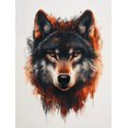 thumbnail image 1 of Qisvanset 12x16 Inch 2D Flat Framed Canvas Art, Constellation Wolf Mystical Wildlife Nature Home Wall Art Decor, 1 of 5