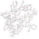 thumbnail image 3 of Colgante de letra ANGGREK Acero inoxidable 26 piezas para pulseras, 3 of 8