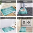 thumbnail image 5 of Vsdgher Teal Turquoise Wood Flannel Anti-Slip Floor Mat Comfort Mat Outdoor Rug, Indoor Outdoor Rugs for Home, Office, Laundry 16''x24''in, 5 of 7