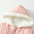 thumbnail image 6 of Favoffer Baby Girls Boys Thick Jumpsuit Snowsuit Newborn Winter Clothes Romper Infant Hooded Fleece Coat Jacket Outwear for Daily Wear, Home, Photoshoots, Holiday Gatherings 3M-2Y, 6 of 7