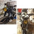 thumbnail image 5 of Cubierta lateral de rejilla de faro de motocicleta retro cromada + transparente de 6,5 pulgadas con soporte universal, 5 of 5