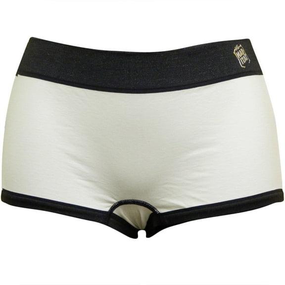 Wild Habitat Off White Zebra Plain Women's Boy Shorts - Medium