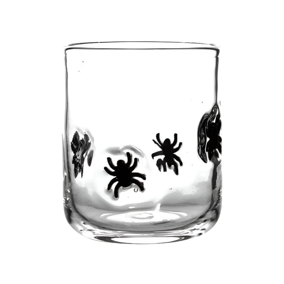 ACDANC 2026 New Halloween Icon Juice Glasses Bat and Spider Glass Cups Double Old Fashioned Hand Blown Drinking Cups for Halloween Party Decor Lovely Gifts for Home Bar Cafe