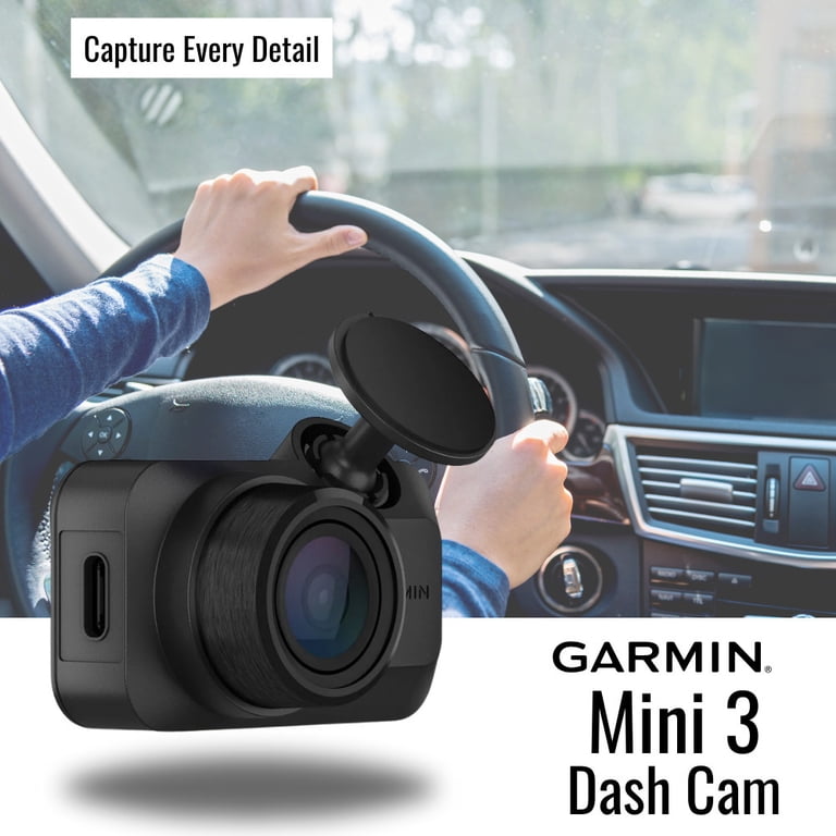 Garmin Dash Cam Mini 3 Ultra-Compact 1080p Camera with 140-Degree