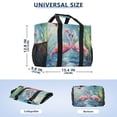 thumbnail image 3 of YAZAOO Mesh Beach Bags Totes Foldable Multiple Pockets Creatively Love Among The Lilies Printed, 3 of 8