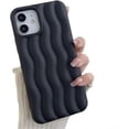 thumbnail image 6 of for iPhone Case,Cute Water Wave[Silky Smooth Touch] Silicone Soft Shockproof Phone Case (Pink,iPhone 12 Pro Max), 6 of 6