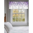 thumbnail image 4 of Kitchen Valances for Window, Spring Purple Eucalyptus Leaf on Top Light Filtering Rod Pocket Valance Curtain, Watercolor Botanical on White Short Curtains Window Topper for Bedroom 54x18in, 4 of 8