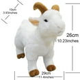 thumbnail image 2 of Realistic White Goat Stuffed Animal Plush Toy, Lifelike White Goat Animal Plushies Simulation Animals Doll, 2 of 9