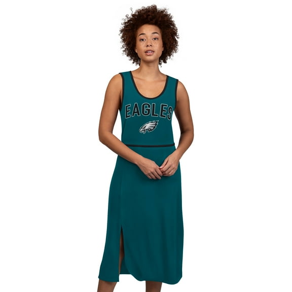 Women's-G-III 4Her by Carl Banks Midnight Green Philadelphia Eagles Center Field Maxi Dress