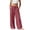 Brick Red, variant on Hot Sales Wide Leg Pants for Women Under $25 Plus Size High Waisted Palazzo Flowy Drawstring Elastic Waist with Pockets Vacation