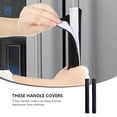 thumbnail image 4 of Shisuyan 2Pcs Refrigerator Handle Covers Black Velvet Cloth Skid-proof for Kitchen Use, 4 of 8