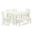 thumbnail image 2 of East West Furniture Dining Room Set Linen White, CANO6-LWH-W, 2 of 6