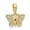 Yellow, variant on 14K Yellow Gold Polished Filigree Butterfly Charm