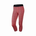 thumbnail image 2 of Nike Relay Dri-FIT Foldover Capri Running Womens Active Pants Size XS, Color: Black/Coral, 2 of 2