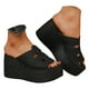 thumbnail image 2 of MKLEKYY Sandalias Ortopédicas para Mujer, Zapatos de Verano Lisos Informales Con Punta Abierta y Cuñas, Cómodos Zapatos de Playa, Sandalias, Zapatillas 151, 2 of 4