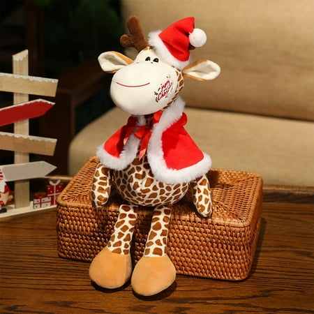 

Ikohbadg Christmas Deer Plush Ornaments for Home Holiday Decor Cute Deer Doll Gifts for Christmas Celebrations Soft Plush Deer Figurine for Mall and Room Decoration