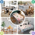 thumbnail image 4 of Colorful Mushroom Cartoon Pink Pattern Rectangle Tablecloth 60"x84",Waterproof Polyester Rectangle Table Cloth, Wipeable Spillproof Polyester Tablecloth for Dining, Camping, Indoor and Outdoor, 4 of 5