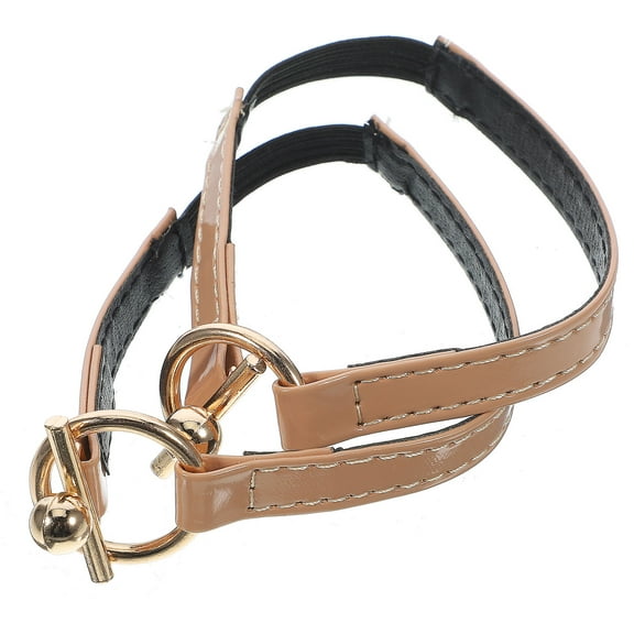 LULULION Detachable Elastic Heel Strap Khaki Pu 1 Pair