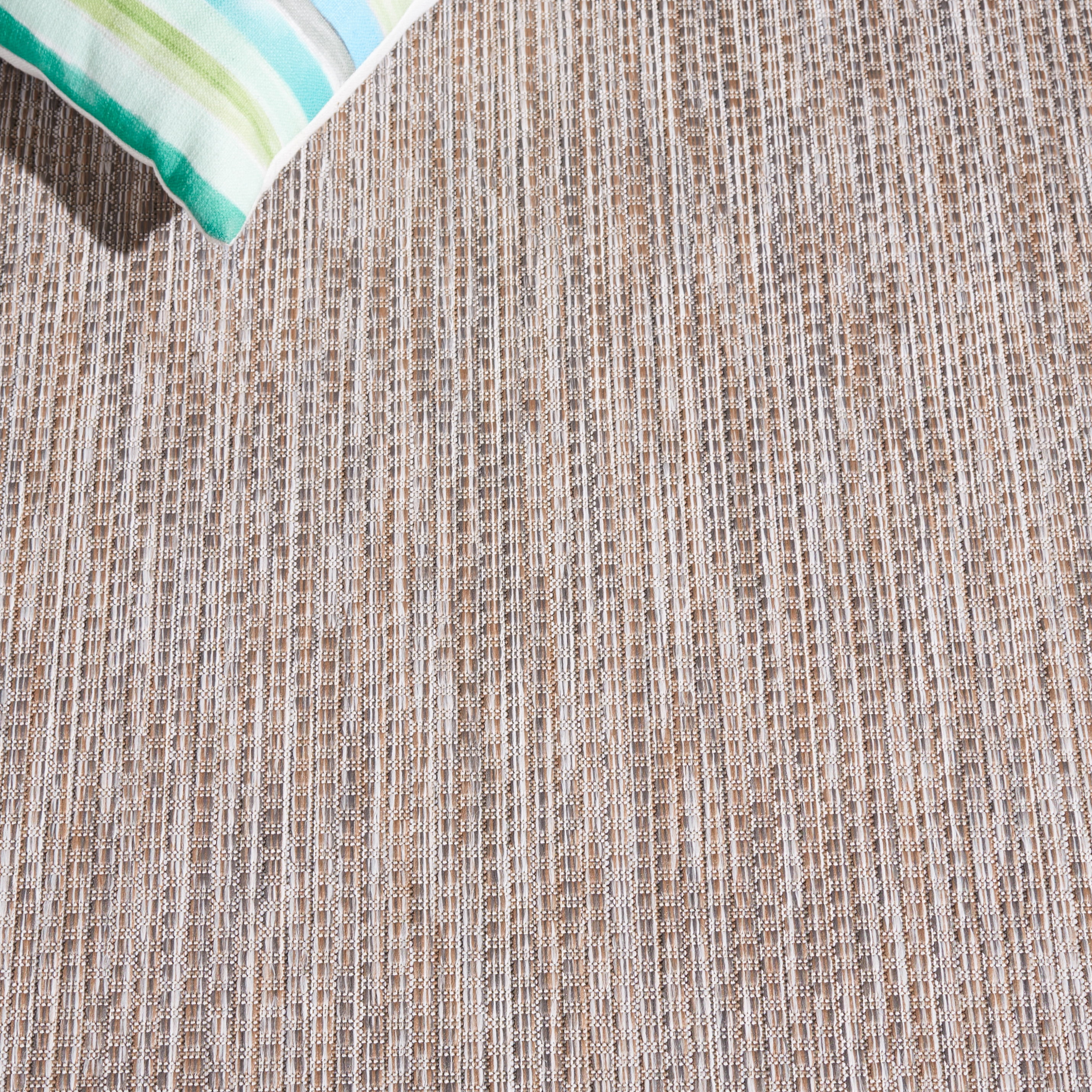 Safavieh Courtyard Emmeline Abstract Indoor/Outdoor Area Rug, Ivory/Beige Gray, 6'7" x 6'7" Round