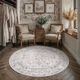 thumbnail image 3 of BERTHMEER Round Area Rugs 8'x8' Washable Rugs for Office Living Room Dining Room Non-slip, Gray, 3 of 7