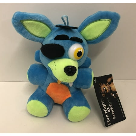 Five Nights At Freddy's Neon Blue Foxy Plush Toy - 6.5"