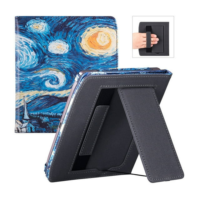 TFixol 7-Inch Polyurethane Leather Sleeve for PocketBook 700 Era & Color E-Reader - Auto Sleep/Wake Function, Hand Rest Stand, Scratch-Free Protection, Multiple Colors Available
