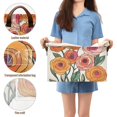 thumbnail image 5 of Yayeee Foldable Storage Basket for Shelves with Handles Set of 2 Waterproof Cloth Bins, Hand Drawn Floral, 5 of 7