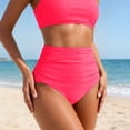 thumbnail image 5 of Bikinis for Women High Waisted Bikini Bottoms Tummy Control Triangle Swimwear Bottom Bathing Suit Hot Pink XL, 5 of 5