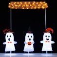 thumbnail image 2 of Costway 4 Pcs Halloween Decoration with Gate, Happy Halloween Sign, 170 LED Lights for Yard, 2 of 10