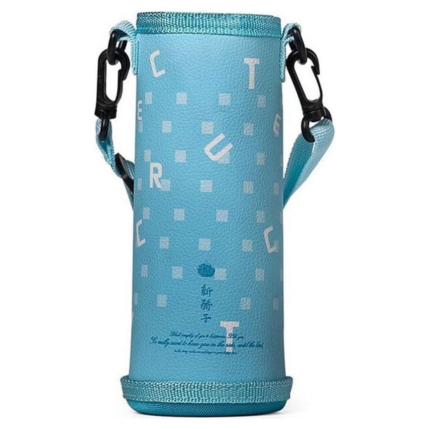 Yuarrent Funda para botella de agua, funda para taza de café, deportes, viajes, senderismo, entrenamiento, funda para tarro de bebida, Cocina y Comedor Azul 6.5x18cm