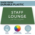 thumbnail image 4 of ADA CENTRAL SIGNS - 6" X4" Staff Lounge Sign - ADA Compliant Tactile Graphics Grade 2 Braille Text | Wall Mount Plastic Staff Privacy Signs for Offices, Hotels, Schools, Apartments, and Restaurants, 4 of 7