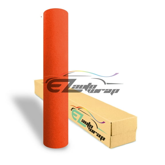 EZAUTOWRAP Orange Velvet Suede Texture Cabinet Car Vinyl Wrap Vehicle Sticker Decal Film Sheet Furniture Decoration Peel And Stick