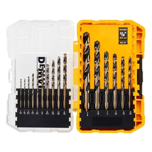 Juego de brocas DEWALT DW1176, color negro oxidado, 16 piezas