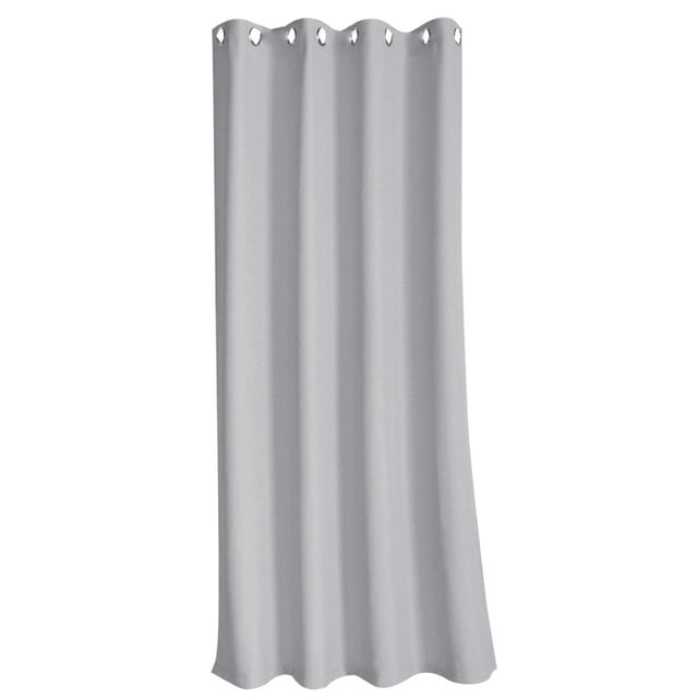 Flmtop Grommet Curtain Solid Color Waterproof Polyester Sun Blocking Floor Drape for Outdoor
