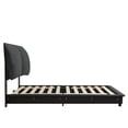 thumbnail image 6 of Harper & Bright Designs Full Size Platform Bed with Sensor Light, Full Platform Bed Frame with Upholstered Ergonomic Design Backrests Headboard, Black, 6 of 12