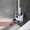 Dark gray, variant on Kiplyki Wholesale TPR Toilet Brush Set With Small Bristles , Toilet Wall-Mounted Free Punch-Free Wall-Mounted Toilet Brush ,Bottom With Drip Tray