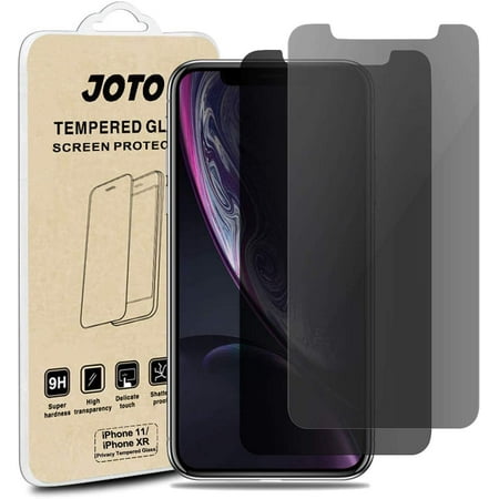 JOTO Privacy Screen Protector for iPhone XR/iPhone 11 6.1 Inch, Anti-Spy Tempered Glass Privacy Screen Protector for Apple iPhone XR/iPhone 11, Pack of 2