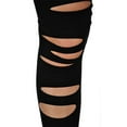 thumbnail image 4 of Vivian's Fashions Capri Leggings - Front Slashed, Junior Size (Black, Medium), 4 of 4