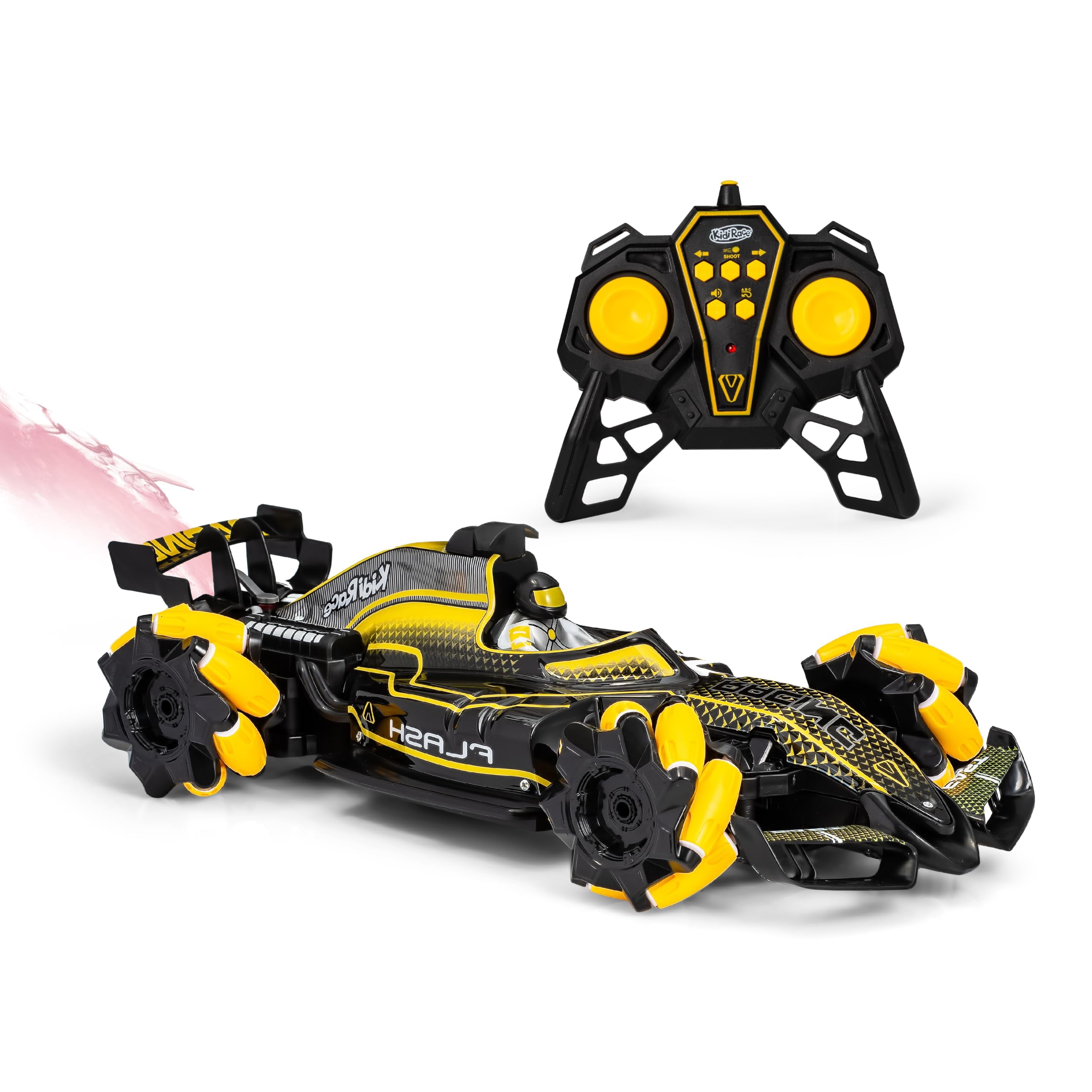 Rechargeable Remote Control RC Car for Kids, 360 Twisting 4wd Drifter Vapor Generating 1:12 Scale