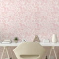 thumbnail image 2 of Ambesonne Floral Peel & Stick Wallpaper for Home, Oriental Boho Flower Pinkish, 13"x100", Pale Ruby Off White Rose, 2 of 5